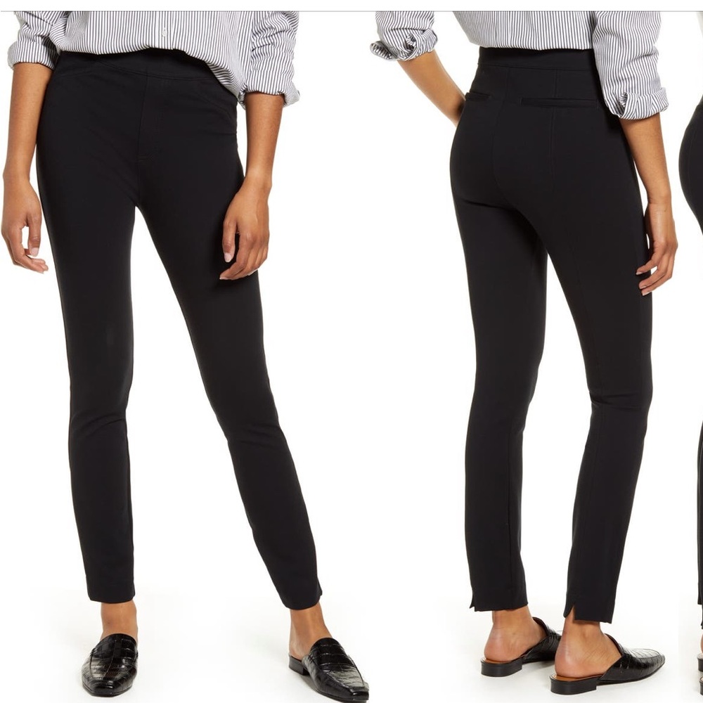 Spanx- The Perfect Black Pant Back Seam Skinny Pants- Black, Large